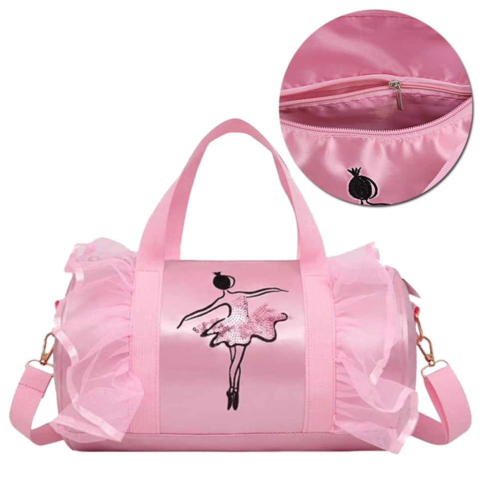 Dance Bag Girls Overnight Duffle Bag Kids Sports Gym Travel Bags for ...