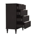 thumbnail image 4 of HLR 40" Mid-century 5 Drawer Dresser for Bedroom,  Wooden Dressers & Chest of Drawers, Black, 4 of 13