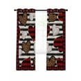 thumbnail image 7 of Valentine's Day Blackout Curtains for Bedroom, Black Red Strip Love Hearts Plaid Thermal Insulated Kitchen Drapes with Grommets, Light Blocking Window Treatment, 2 Panels 42" x 84", 7 of 7