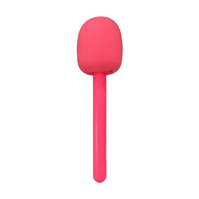 Adaptador de micrófono de mano para entrevistas, multifunción, profesional, resistente al viento, soporte para micrófono Rosa