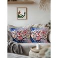thumbnail image 3 of Outdoor Pillows Waterproof, Pink Flowers Abstract Bedding Throw Pillows with Insert for Couch Sofa Bed, Vintage Country Floral Modern Art 16x16 Inch Pillowcases Decorative Patio Pillow Set of 1, 3 of 8