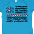 thumbnail image 4 of Inktastic Aplastic Anemia Awareness Red and White Ribbons and Flag Boys or Girls Baby Bodysuit, 4 of 5