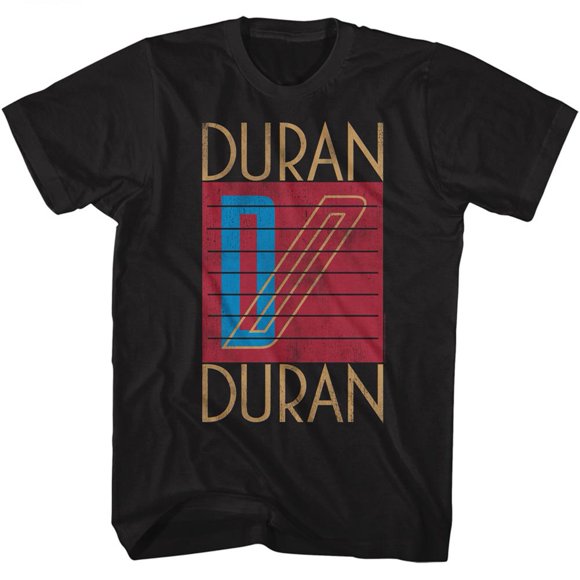 Duran Duran Logo Black Adult T-Shirt Tee
