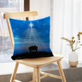 thumbnail image 5 of LALILO Throw Pillow Covers Christmas Card Nativity Scene Baby Jesus With Christmas Tree Tree Shape Nativity Set of 2 Square 18 x 18 Inch Pillowcase, 5 of 5