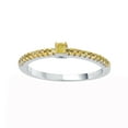 thumbnail image 1 of Sterling Silver with Natural Yellow Diamond Stackable Band Ring, 1 of 1