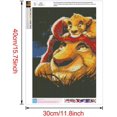 thumbnail image 2 of Pintura de diamante 5D, 30*40 cm Rey León Simba Kit de pintura de diamante digital DIY, regalo de dibujo de cristal de diamantes de imitación, adecuado para adultos y niños ER, 2 of 5