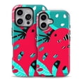 thumbnail image 2 of DesignSkinz Scratch-Resistant Hard Slim Case Compatible with iPhone 16 Pro Max (Compatible with MagSafe) - Red and Teal Tropical Plants, 2 of 9