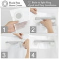 thumbnail image 4 of No Hook Eucalyptus Shower Curtain,Snap-in Fabric Liner Set,with See Through Top Window, 72x74 inch, 4 of 6