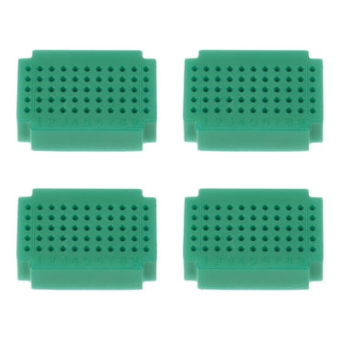 4pcs Mini Breadboard, Solderless Breadboard Small Breadboard 55 Tie Points Prototype PCB Bread Board, ZY-55, Green