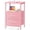 Pink, variant on Nightstands Set of 2, End Tables with Charging Station, Side Tables with Fabric Drawers, Bedside Tables with USB Ports and Outlets, Night Stands, PU Leather, White