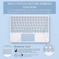 thumbnail image 4 of Detachable Bluetooth Keyboard Case with Round Keys, Multi-Touch Trackpad and 2.4G Wireless Mouse for Lenovo Idea Tab 11" 2025 / Tab M11 11" 2024,Blue, 4 of 7