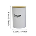 thumbnail image 2 of Set of 3 Kitchen Canisters Metal, Airtight Lids, Labeled, for Coffee, Tea, Flour, Space Saving, 2 of 6