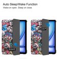 thumbnail image 5 of SaniMore for Apple iPad Air 13 (2024) Case, Auto Sleep/Wake, Rugged PC Case with Tri-Fold Kickstand [Support iPad 1st/3rd Pencil Charging]  Shockproof Protective Case for Women Men, Graffiti, 5 of 8