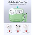 thumbnail image 2 of Funda ESR para AirPods Pro de segunda generación con MagSafe, color verde claro, 2 of 9