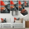 thumbnail image 4 of Designart "Grey Pier Red And painting III" Nautical & Beach Metal Art Living Room, 4 of 5
