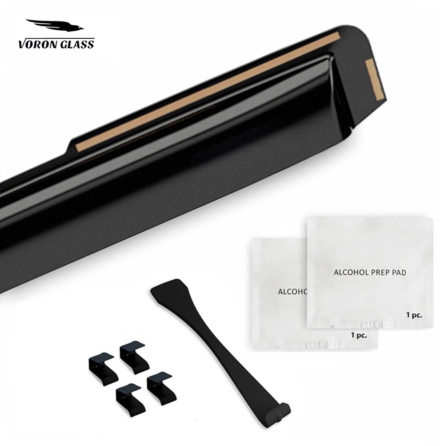 Voron Glass in-Channel Extra Durable Rain Guards for Toyota Sienna 2011-2020, Window Deflectors, Vent Window Visors, 4 Pieces - 200526