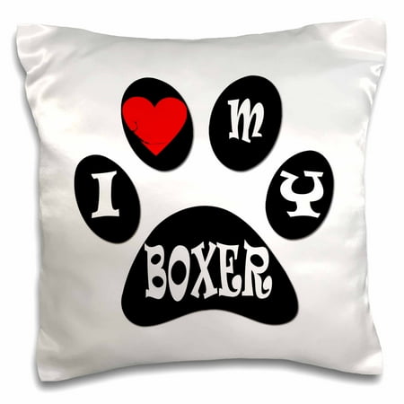 3dRose I love my boxer. Cool saying. Puppy. Dog. Pet. Best friend. - Pillow Case, 16 by (Cool Best Friend Sayings)