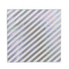 Beistle Pack of 12 White and Purple Iridescent Striped 2-Ply Beverage Napkins 6.5”