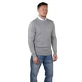 thumbnail image 5 of Socal Look Men's Sweater Crew Neck Long Sleeve Acrylic Pullover Heather Grey, XL, 5 of 7
