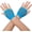 #04-light Blue(short), variant on Fishnet Fingerless Gloves Mesh Arm Sleeves Fish Net Arm Sleeves EMO Gloves for Women in Theme Party Scene Accessories