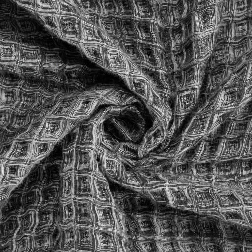 Better Homes & Gardens Waffle Textured Shower Curtain, 72" x 72" , Heathered Grey Yarn, Poly / Cotton