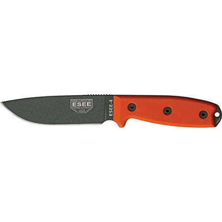 ESEE -4 Plain Edge No Sheathing OD Blades with Orange G10 (Best Esee 6 Sheath)