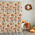 thumbnail image 2 of Thanksgiving Shower Curtains for Bathroom, Retro Mushroom Autumn Foliage Plant Waterproof Fabric Shower Curtain for Bathroom Bathtub Decoration, Machine Washable, 54x"78", 2 of 9