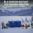thumbnail image 7 of Large Pop-Up Ice Fishing Tent for 6-8 People, Ice Fishing Shelter with Triple-Layer Insulation Spacious & Functional Interior, Blue, 7 of 7