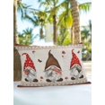 thumbnail image 6 of Outdoor Pillows Waterproof, Boho Gnomes Bedding Throw Pillows with Insert for Couch Sofa Bed, Farmhouse Vintage Geometric Mushroom Brown 12x20 Inch Pillowcases Decorative Patio Pillow Set of 1, 6 of 8