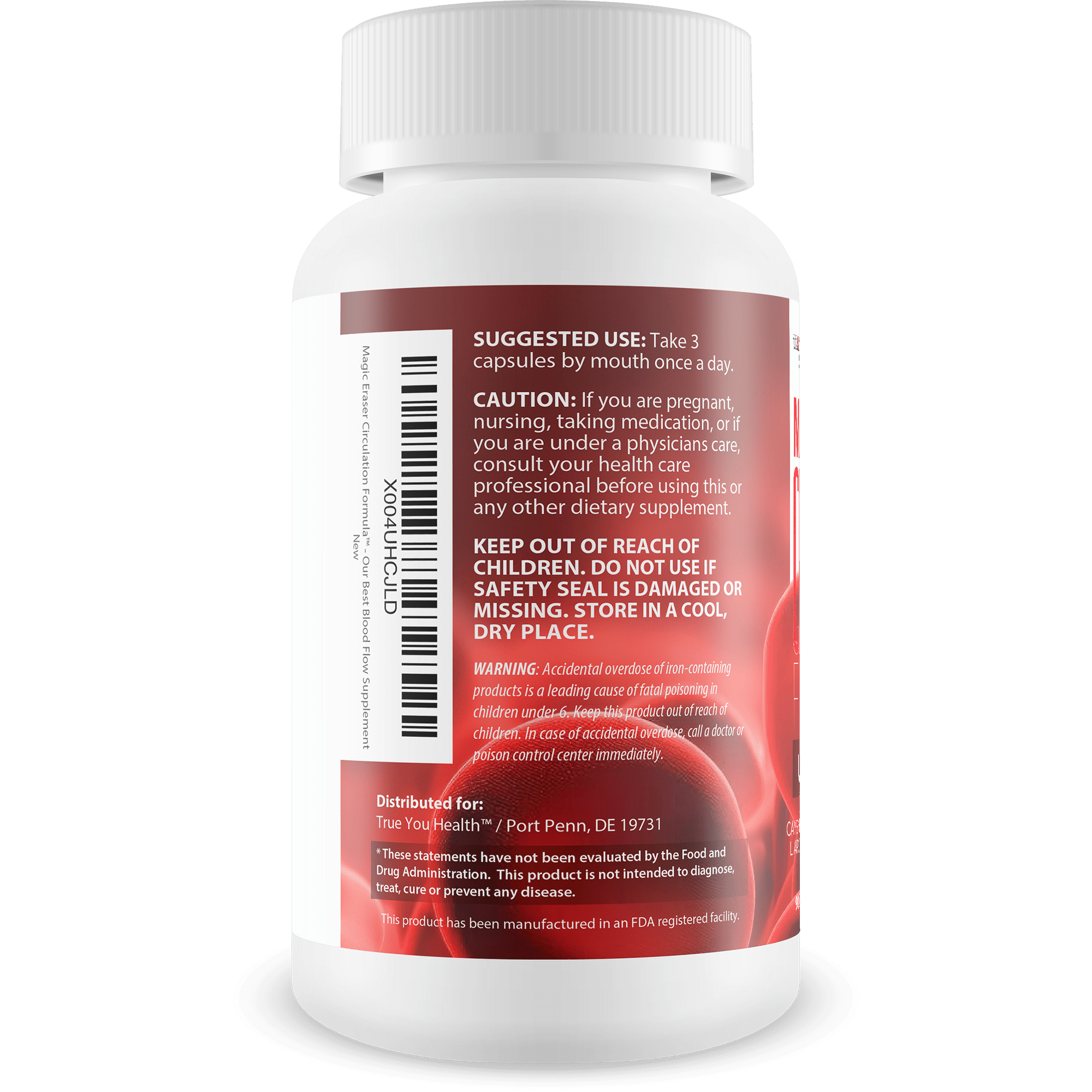 Magic Eraser Circulation Formula - Our Best Circulation and Vein Support Vitamins - High Pressure Pills - Circulation Supplements to Increase Blood Flow Care - Cardiovascular Magic Eraser Supplement