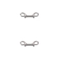 thumbnail image 1 of Advancent Perno Gancho de seguridad Ganchos de doble punta resistentes a la corrosión Clips de metal de alta dureza Usar cadena de correa Plata Plata 1 2piezas, 1 of 6