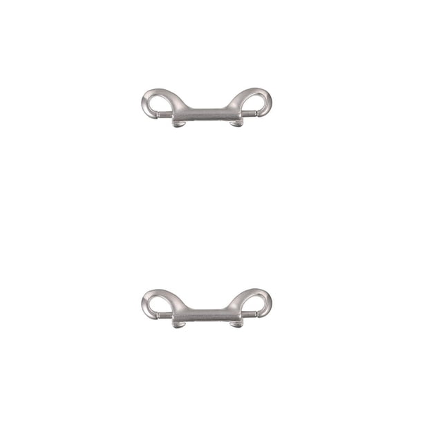 Greeniant Perno Gancho de seguridad Ganchos de doble punta resistentes a la corrosión Clips de metal de alta dureza Usar cadena de correa Plata Plata 1 2piezas