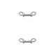 thumbnail image 1 of Greeniant Perno Gancho de seguridad Ganchos de doble punta resistentes a la corrosión Clips de metal de alta dureza Usar cadena de correa Plata Plata 1 2piezas, 1 of 6