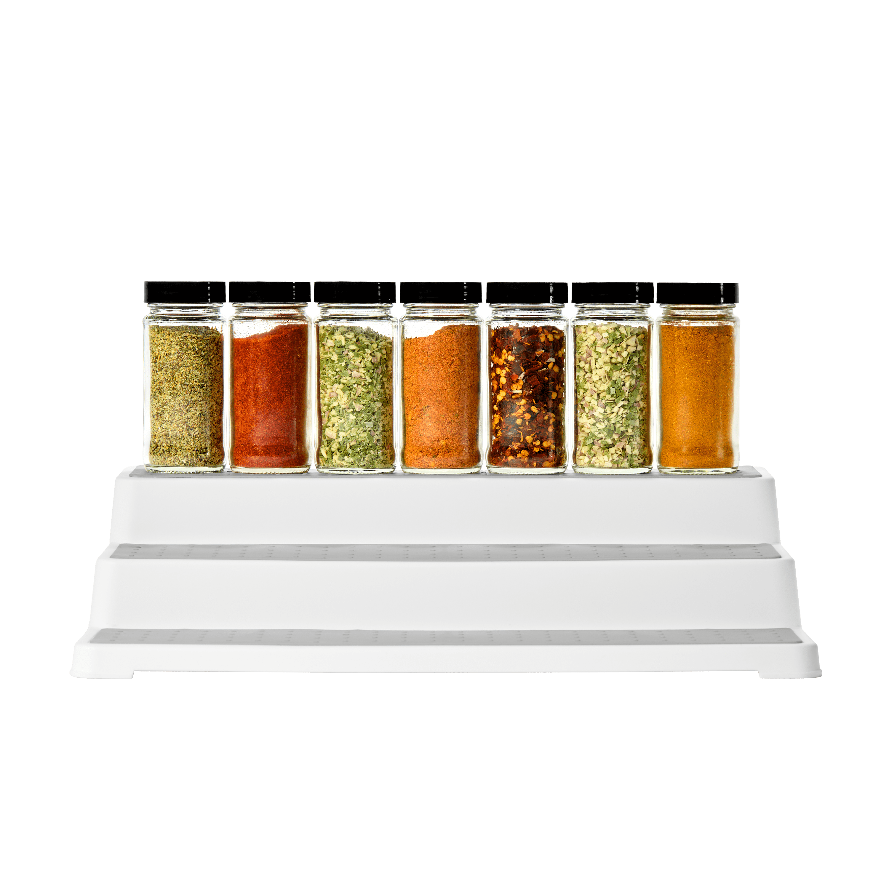 madesmart 3-Tier Cabinet Shelf Organizer, Pantry, or Countertop Organizer, Soft-Grip Lining and Non-slip Feet, BPA-Free, Grey/White