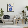 thumbnail image 2 of Stupell Industries Round Blue Evil Eye Pattern Lustrous Dotted Detail Painting Luster Gray Floating Framed Canvas Print Wall Art, Design by Two Smart Blondes, 2 of 8