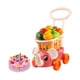 thumbnail image 3 of Carrito de compras para niños, carrito de supermercado de juguete, carrito de supermercado, juego de rol, corte Rosa roja, 3 of 9