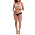thumbnail image 2 of INSPIRE CHIC Women's Mid-Waisted Tummy Support Maternity Briefs Hi-Cut Seamless Comfortable Underwears 3 Packs 3XL 1 Black 1 Green 1 Purple, 2 of 4