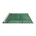 thumbnail image 2 of Ahgly Company Machine Washable Indoor Rectangle Persian Turquoise Blue Traditional Area Rugs, 7' x 9', 2 of 4