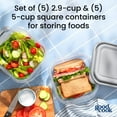 thumbnail image 2 of GoodCook 20-Piece BPA-Free Square Food Storage Container Set with Snap Lids, 2 of 18