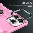 thumbnail image 6 of TECH CIRCLE for iPhone 16 Case with Stand Ring Holder, Camera Protection Shockproof Protective Bumper Durable Hybrid Case Cover Support Car Mount Holder for iPhone 16 2024,Pink, 6 of 9