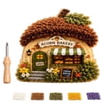 thumbnail image 2 of DIY Fabric Poke Painting Kit, Mushroom House Snail Mail Embroidery Craft Set, Beginner Friendly Punch Needle Handcraft Kit, Fairy House Desktop Decor Gift, 2 of 5