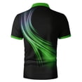 thumbnail image 4 of Fnnxeal Mens Polo Shirts Summer Collared Short Sleeve Button Graphic Casual Polo Green Shirts for Men Size 2XL, 4 of 7