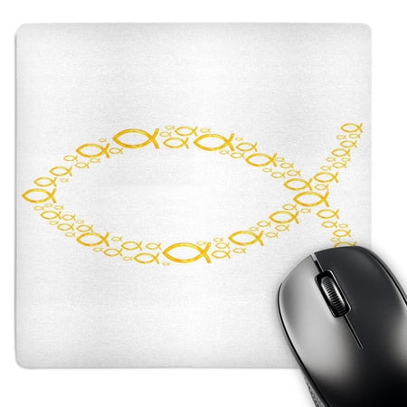 3dRose  Christian Fish Symbol (unique pattern - gold)  MousePad price history on PriceWatchPro
