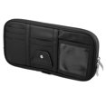 thumbnail image 1 of Coche Sol Visera Organizador PU Cuero con Multi-Bolsillos Cremalleras Negro, 1 of 7
