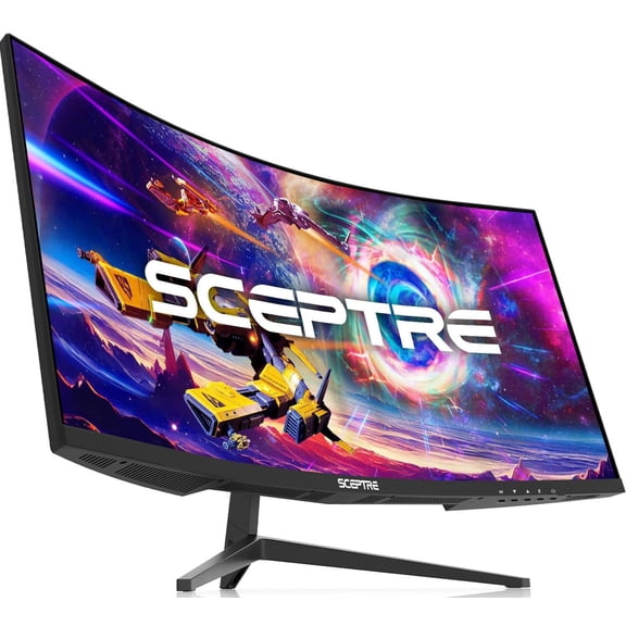 Monitor Gaming Curvo Sceptre 30 Pulgadas Negro Metalizado Pantalla Ultra Ancha hasta 200Hz con Altav