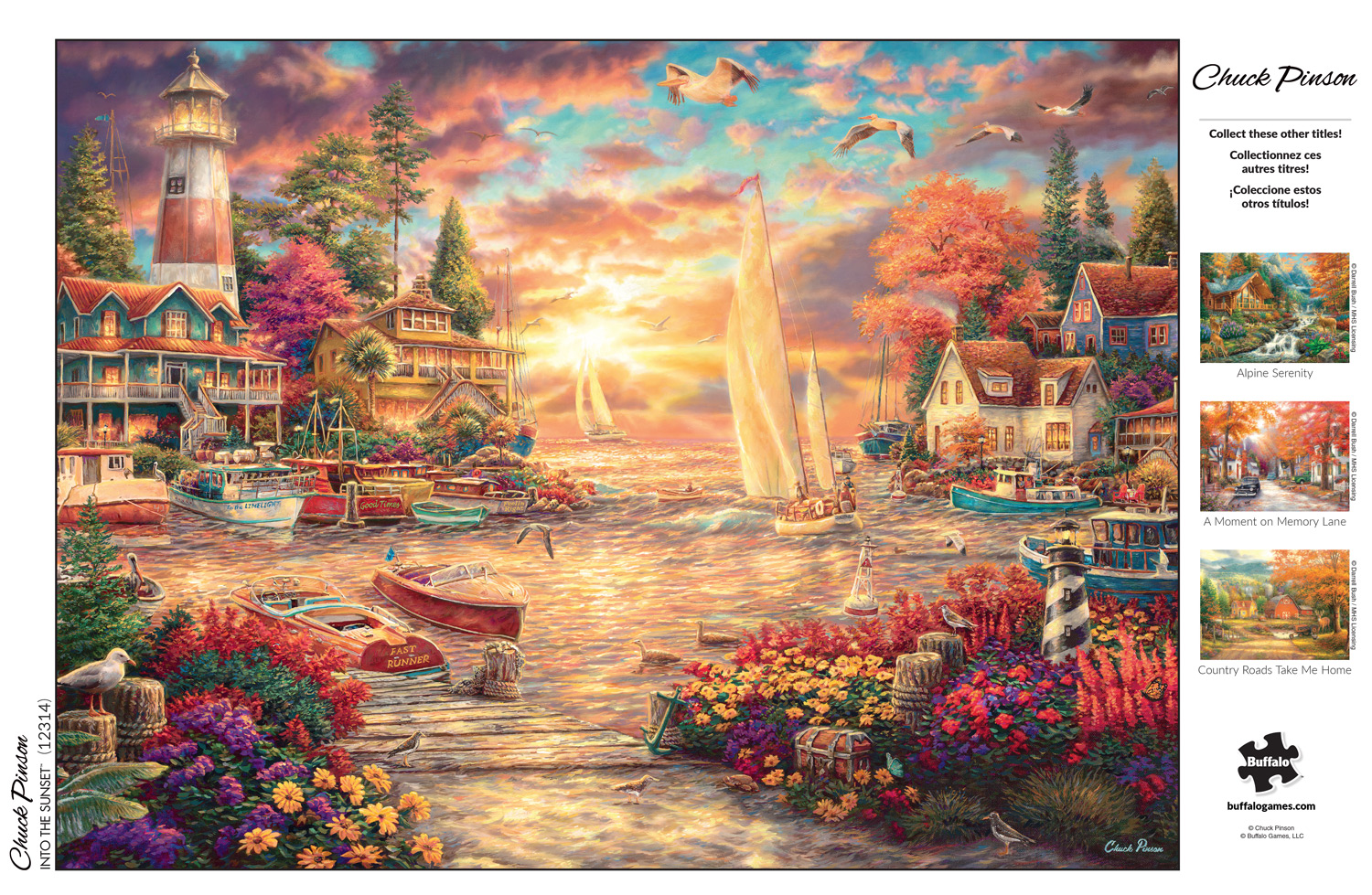 Buffalo Games Chuck Pinson - Into the Sunset 1000 Pieces Jigsaw Puzzle