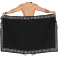 thumbnail image 5 of HAPPY BAY Men's Pareo Bath Trunk Swimsuits Sarong Swim Beach Wrap One Size Onyx, Plain Summer Vacation Party, 5 of 5