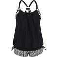 thumbnail image 2 of Mycoco Strappy Tankini Swimsuits for Women Blouson Tankini Top with Shorts Push Up Two Piece Bathing Suits US 8, 2 of 7