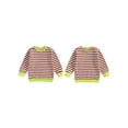 thumbnail image 2 of Michellecmm  Kids Sweatshirt, Long Sleeve Crew Neck Striped Hoodie Pullover, 2 of 9