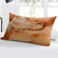 thumbnail image 5 of Marble Burnt Orange Throw Pillow Cover 20 x 26 Inch Decorative Pillow Cover Modern Abstract Ink Painting Luxury Lumbar Pillowcase Seasonal Rectangle Cushion Case for Couch Sofa Bed Living Room, 5 of 7